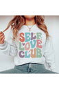 SELF LOVE CLUB GRAPHIC PLUS SIZE SWEATSHIRT
