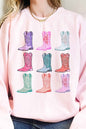 COWGIRL BOOTS WESTERN COUNTRY OVERSIZED SWEATSHIRT