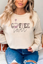 Coffee Lover Cute Hearts Graphic Sweatshirt