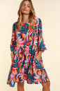 BABYDOLL MULTI COLOR DRESS WITH SIDE POCKETS